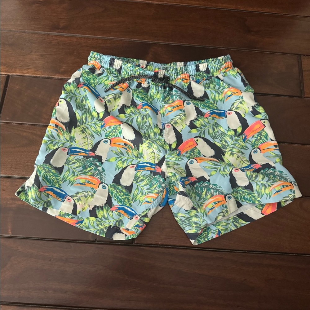 Sunuva Boys Tropical Tuscan Bird Print Shorts